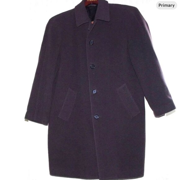 Mario Valente Italy Wool Cashmere Brown Men's Trench Coat Size: 36 - Picture 2 of 9